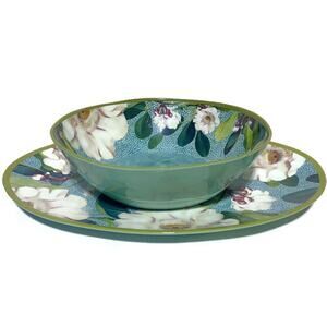 Pier 1 Imports Magnolia Melamine Serving Platter and Serving Bowl Set of Two